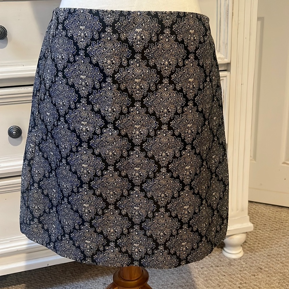 LOFT Embroidered mini skirt